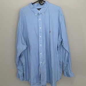 Polo Ralph Lauren Button Down Shirt, 4XL, Light Blue
